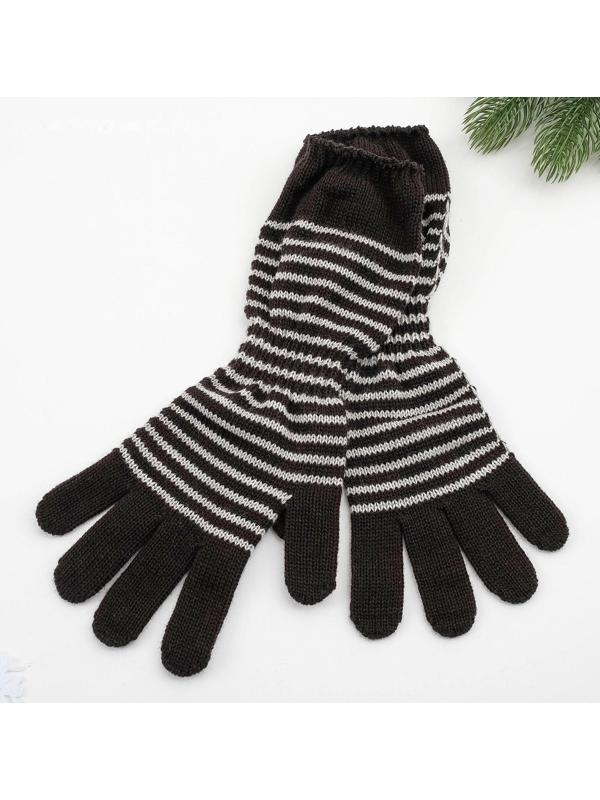 Перчатки женские, цвет чёрный, размер 18