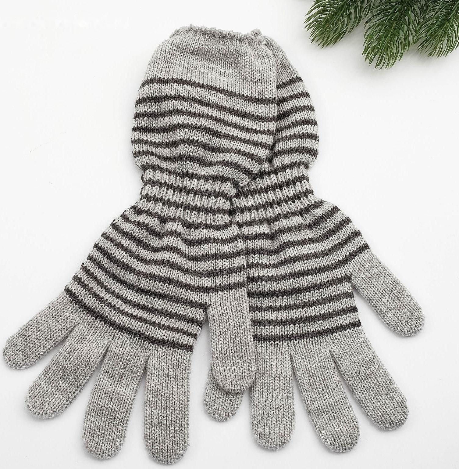 Перчатки женские, цвет светло серый, размер 18