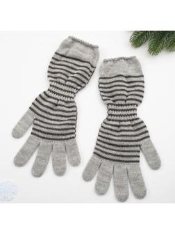 Перчатки женские, цвет светло серый, размер 18