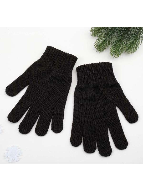 Перчатки мужские, цвет чёрный, размер 22