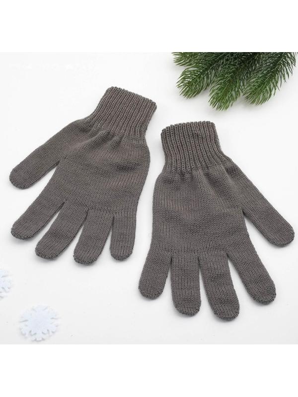 Перчатки мужские, цвет тёмно-серый, размер 22