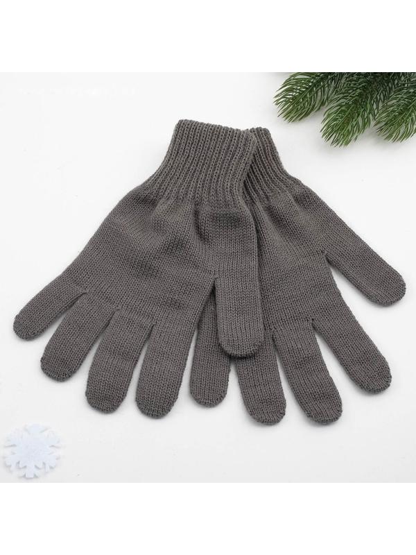 Перчатки мужские, цвет тёмно-серый, размер 22