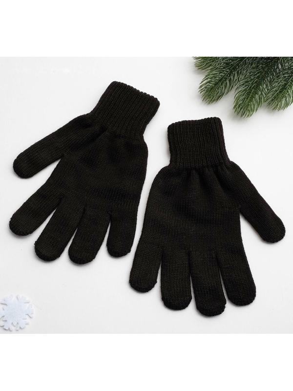 Перчатки мужские, цвет чёрный, размер 22