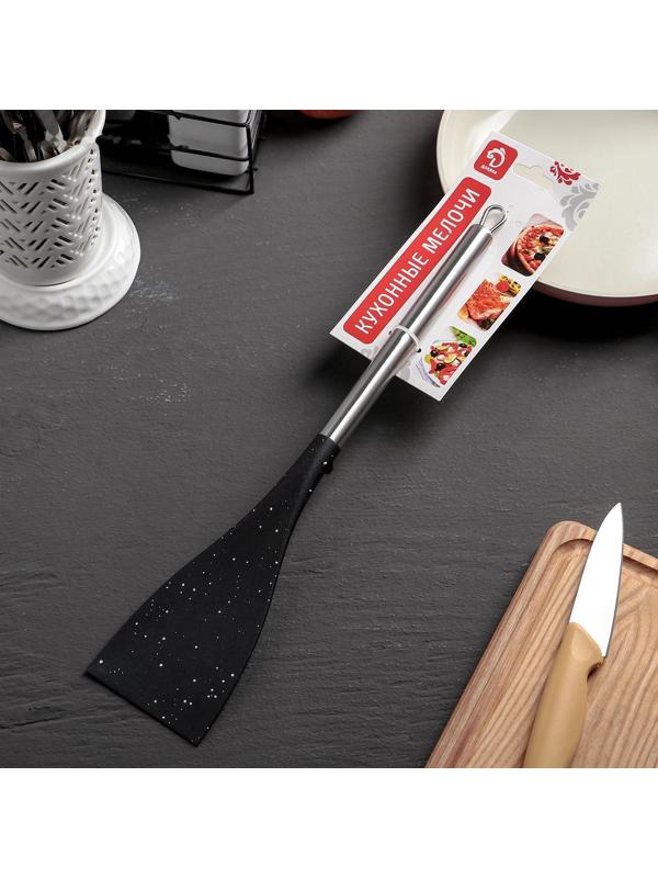 Лопатка кулинарная Доляна «Фернан», 36 см, цвет чёрный