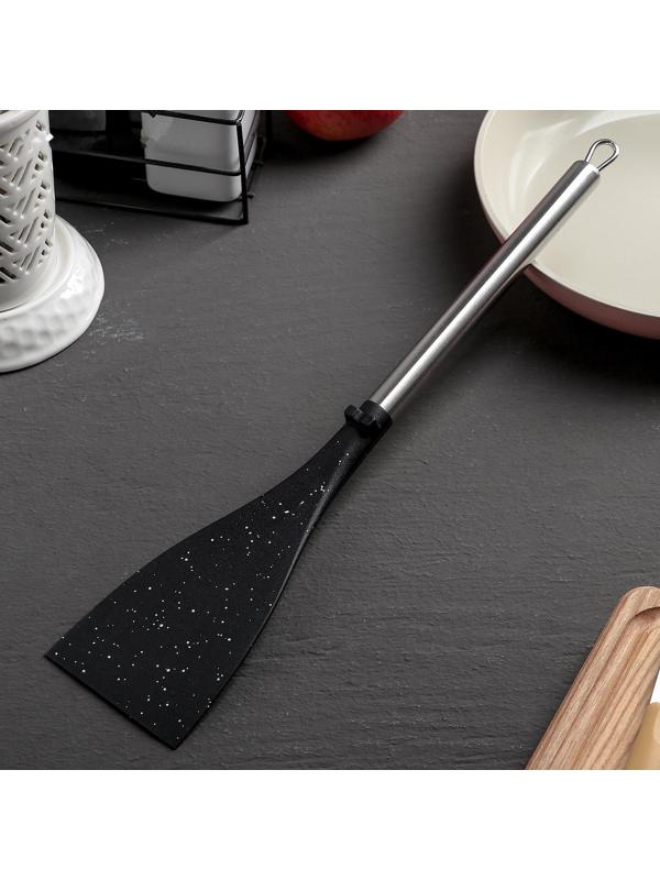 Лопатка кулинарная Доляна «Фернан», 36 см, цвет чёрный