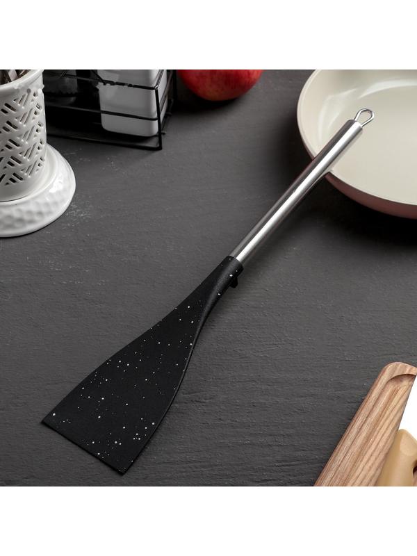 Лопатка кулинарная Доляна «Фернан», 36 см, цвет чёрный