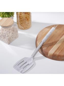 Лопатка с прорезями Доляна «Шанти», 34,5 см, цвет серый