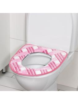 Чехол на сиденье для унитаза на липучках Доляна «Универсал», 35×43 см, цвет МИКС
