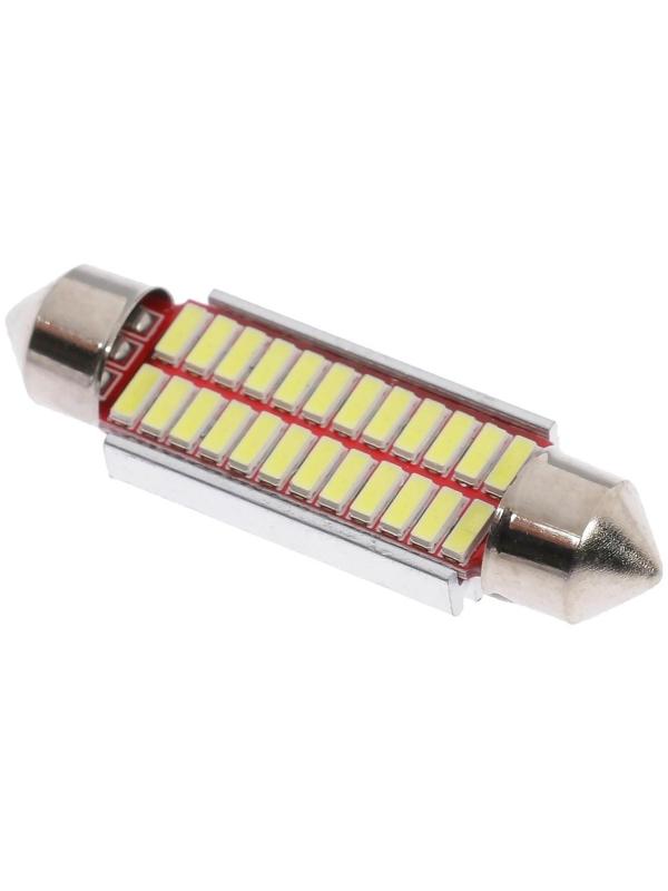 Автолампа светодиодная Cartage, C5W, 12 В, 22 SMD, 41 мм, свет белый