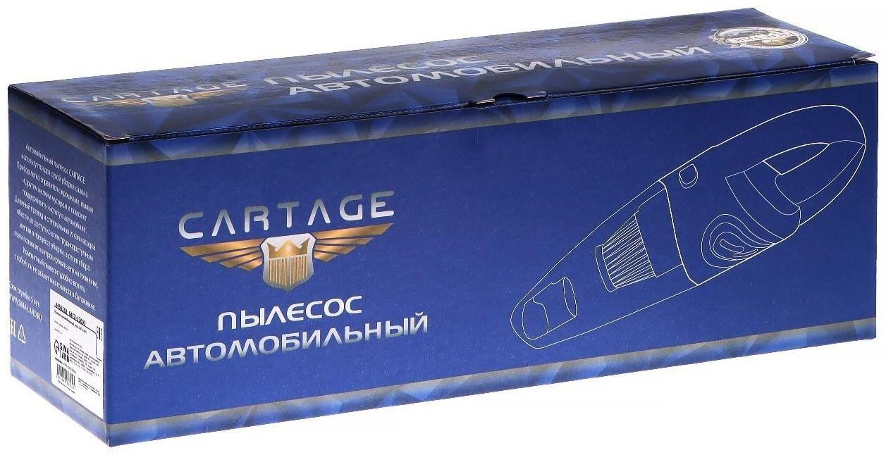 Пылесос автомобильный CYCLONE TURBO 100 Вт, 12 В, 5 насадок, черный