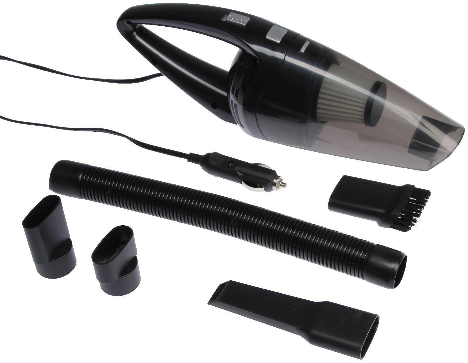 Пылесос автомобильный CYCLONE TURBO 100 Вт, 12 В, 5 насадок, черный