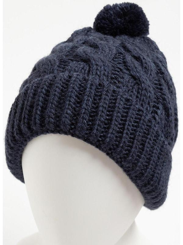 Шапка женская , цвет тёмно-синий, размер 56-58