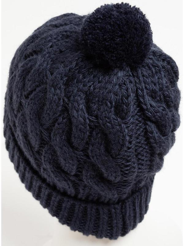 Шапка женская , цвет тёмно-синий, размер 56-58