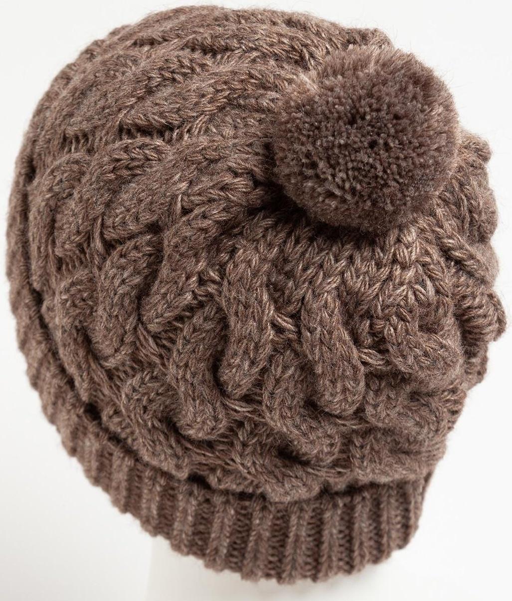 Шапка женская , цвет кофе, размер 56-58