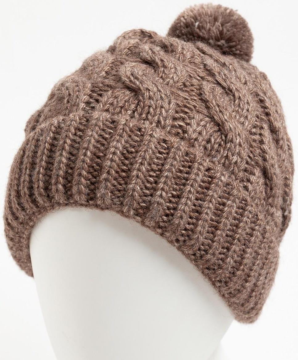 Шапка женская , цвет кофе, размер 56-58