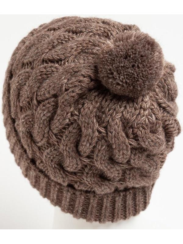 Шапка женская , цвет кофе, размер 56-58