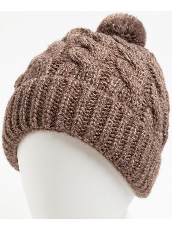 Шапка женская , цвет кофе, размер 56-58