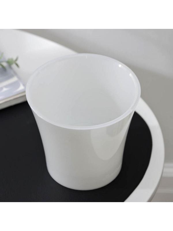 Кашпо для цветов со вставкой «Арте», 1,2 л, цвет жемчуг-прозрачный