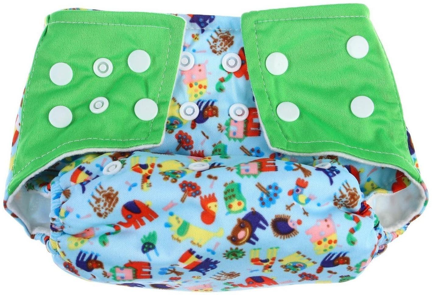 Многоразовый подгузник+ 1 вкладыш в комплекте «Зверушки»