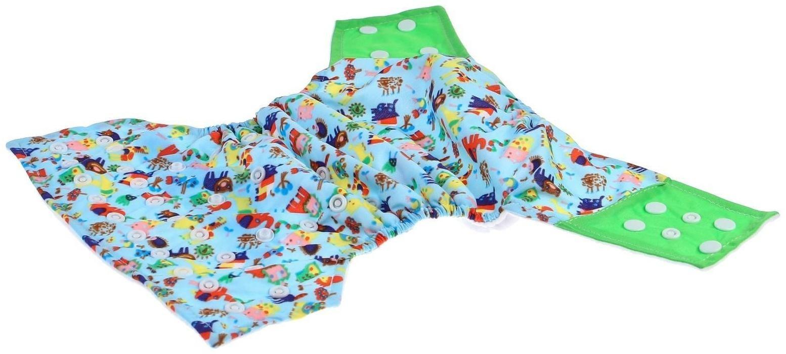 Многоразовый подгузник+ 1 вкладыш в комплекте «Зверушки»