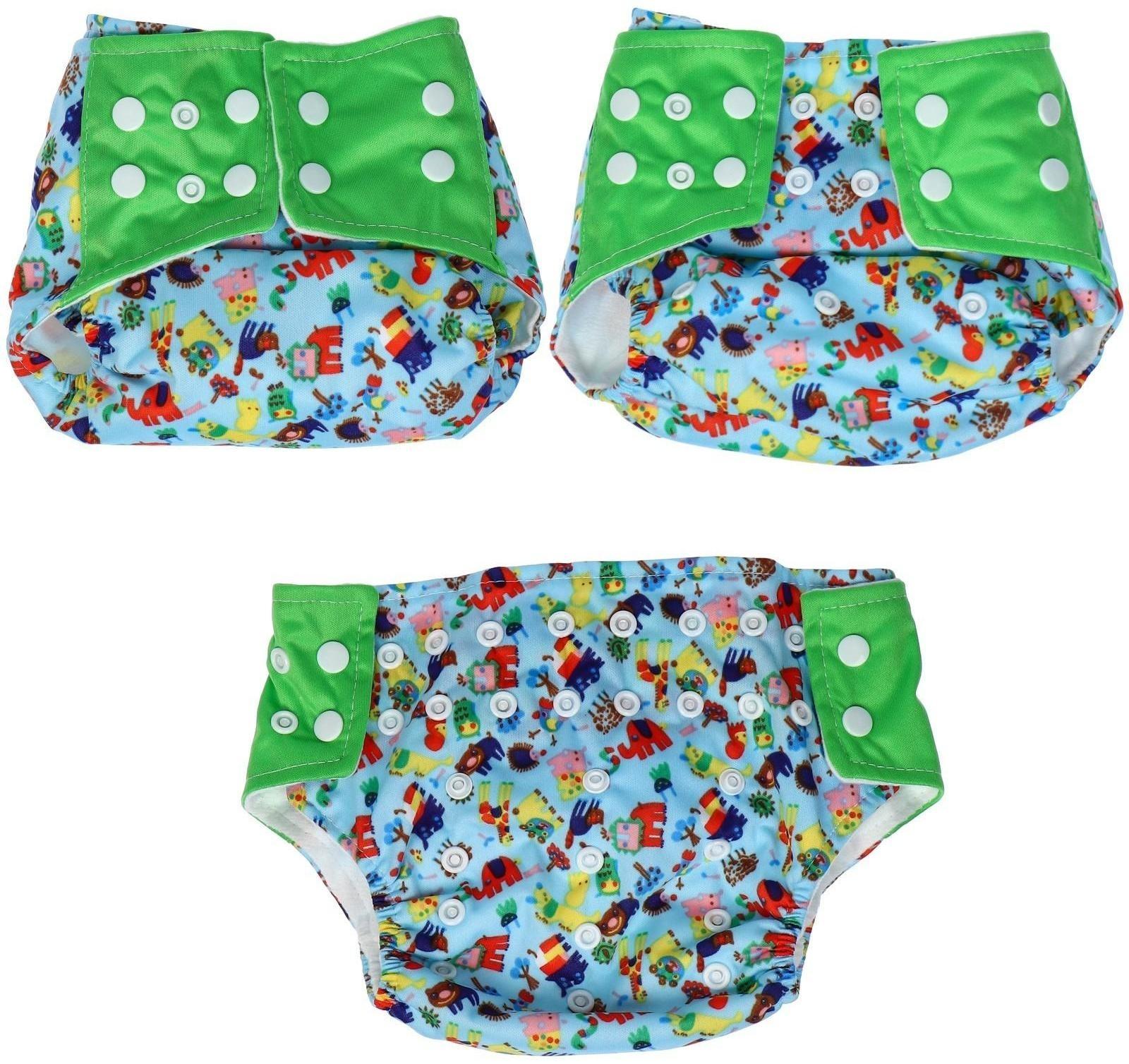 Многоразовый подгузник+ 1 вкладыш в комплекте «Зверушки»
