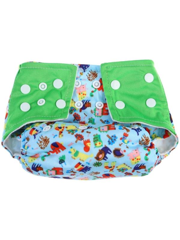 Многоразовый подгузник+ 1 вкладыш в комплекте «Зверушки»