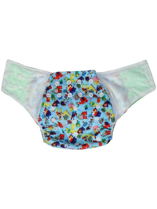 Многоразовый подгузник+ 1 вкладыш в комплекте «Зверушки»