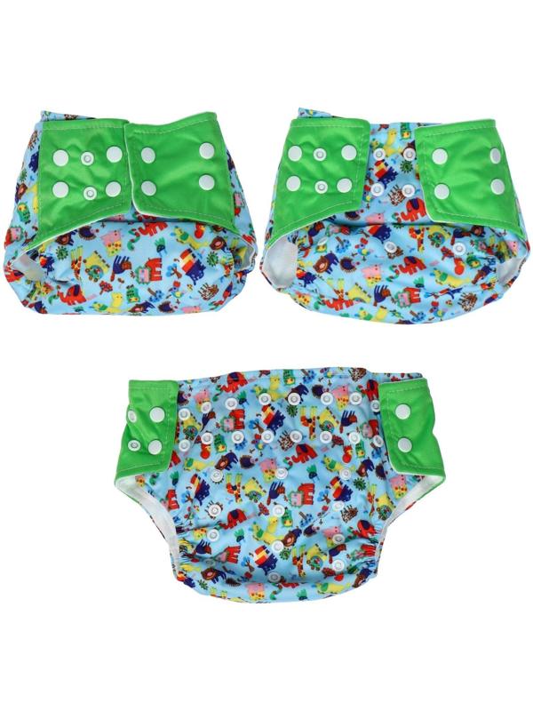Многоразовый подгузник+ 1 вкладыш в комплекте «Зверушки»