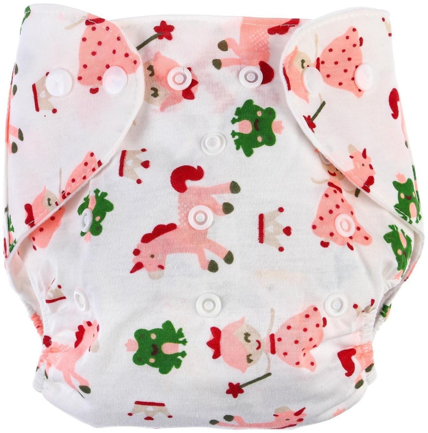 Многоразовый подгузник с вкладышем «Единорог»