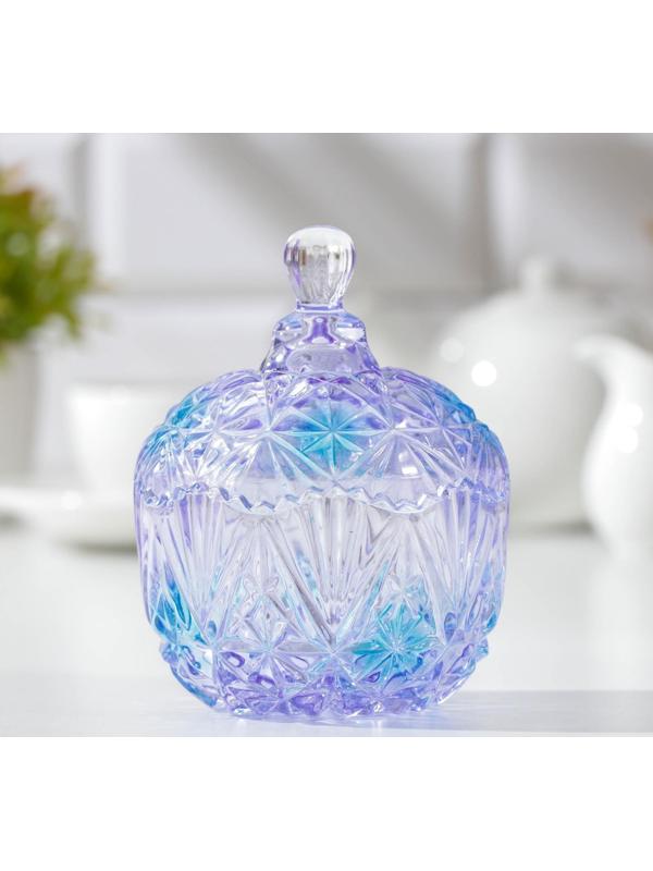 Сахарница стеклянная Доляна «Сумерки», 250 мл, 10×12,5 см, с крышкой