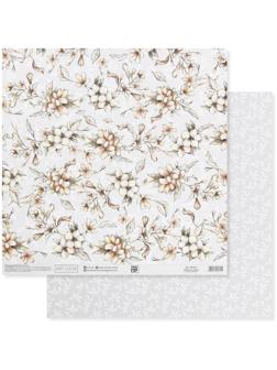 Бумага для скрапбукинга «Нежные свадебные цветы», 30.5 × 32 см, 190 гм