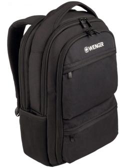 Рюкзак молодёжный Wenger, 43 х 32 х 21 см, эргономичная спинка, отделение для ноутбука, чёрный