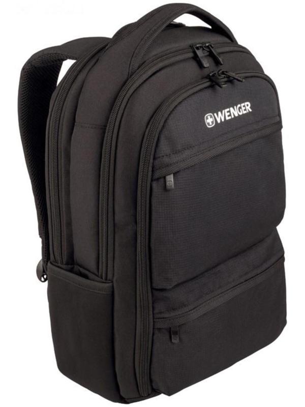Рюкзак молодёжный Wenger, 43 х 32 х 21 см, эргономичная спинка, отделение для ноутбука, чёрный
