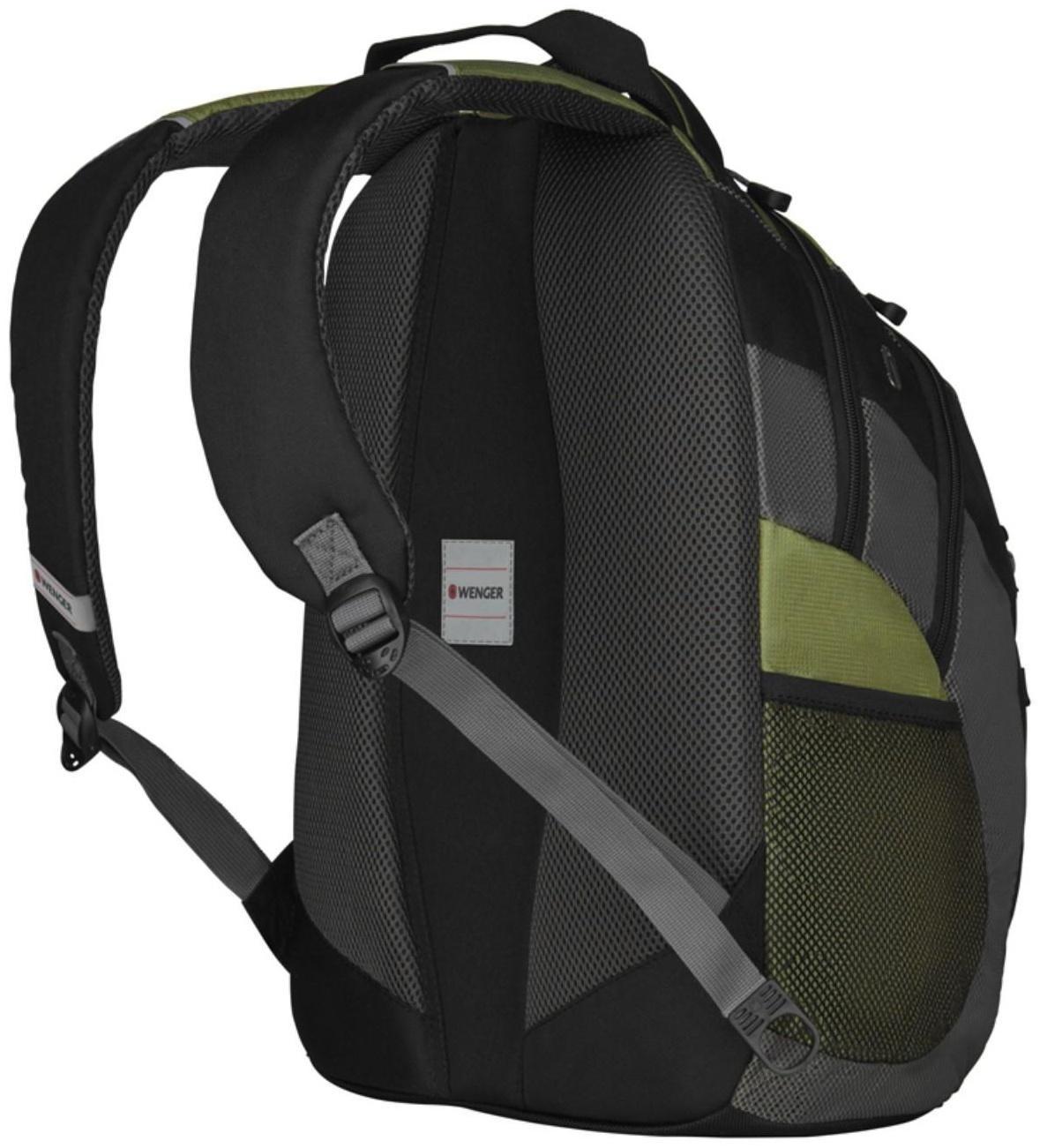 Рюкзак молодёжный Wenger, 49 х 38 х 25 см, эргономичная спинка, отделение для ноутбука, зелёныйёный