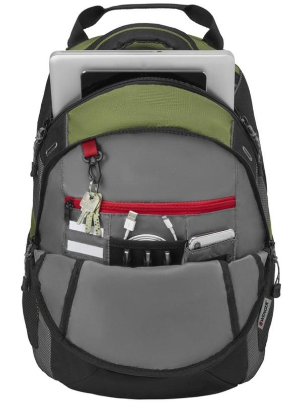 Рюкзак молодёжный Wenger, 49 х 38 х 25 см, эргономичная спинка, отделение для ноутбука, зелёныйёный