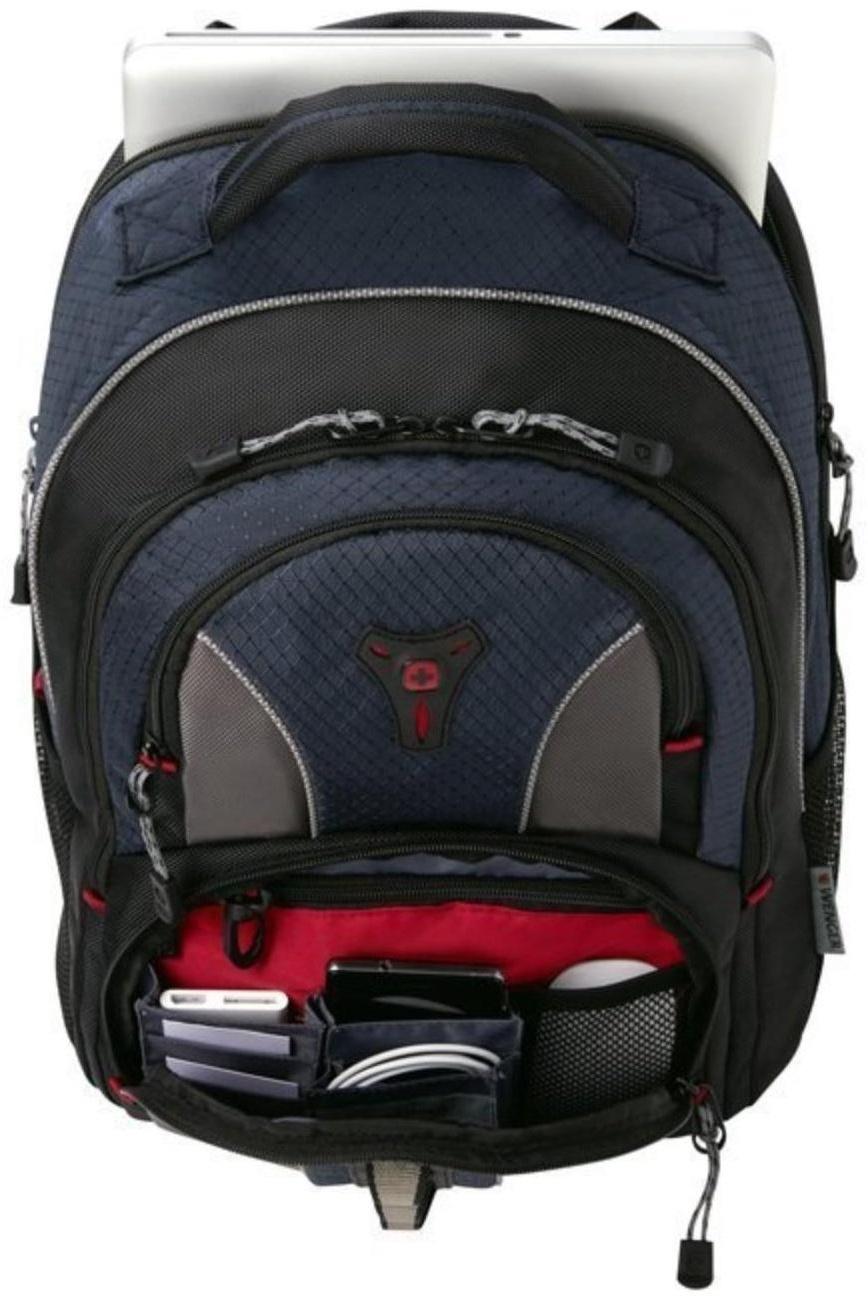 Рюкзак молодёжный Wenger, 46 х 35 х 23 см, эргономичная спинка, отделение для ноутбука, синий