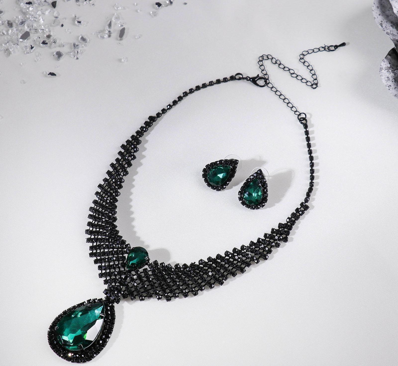 Набор 2 предмета: серьги, колье 