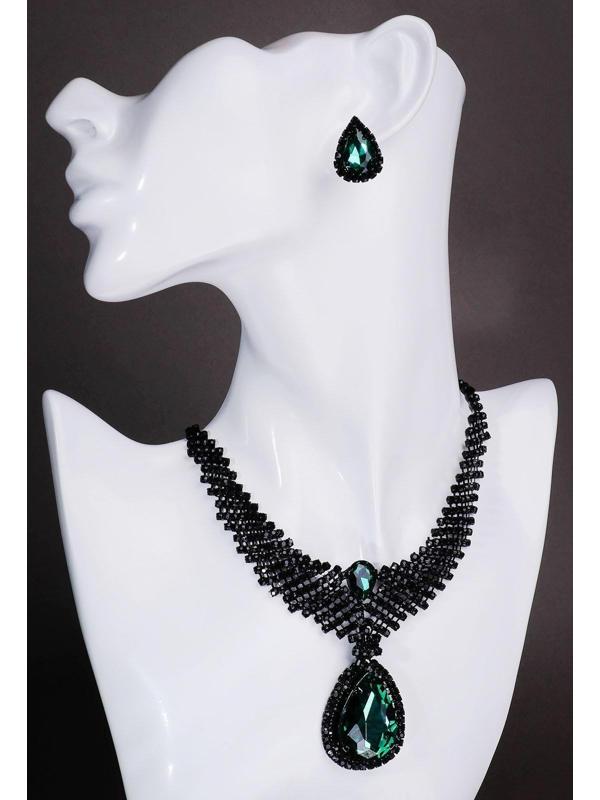 Набор 2 предмета: серьги, колье 