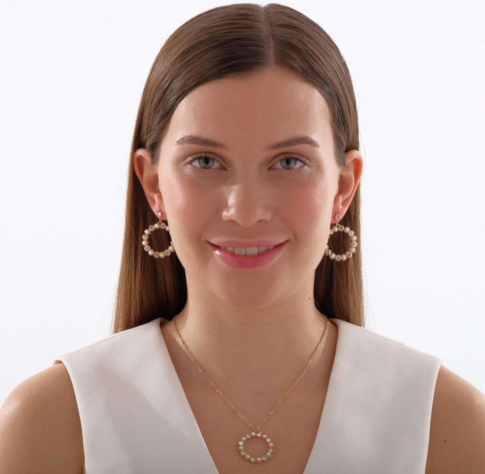 Гарнитур 2 предмета: серьги, кулон 