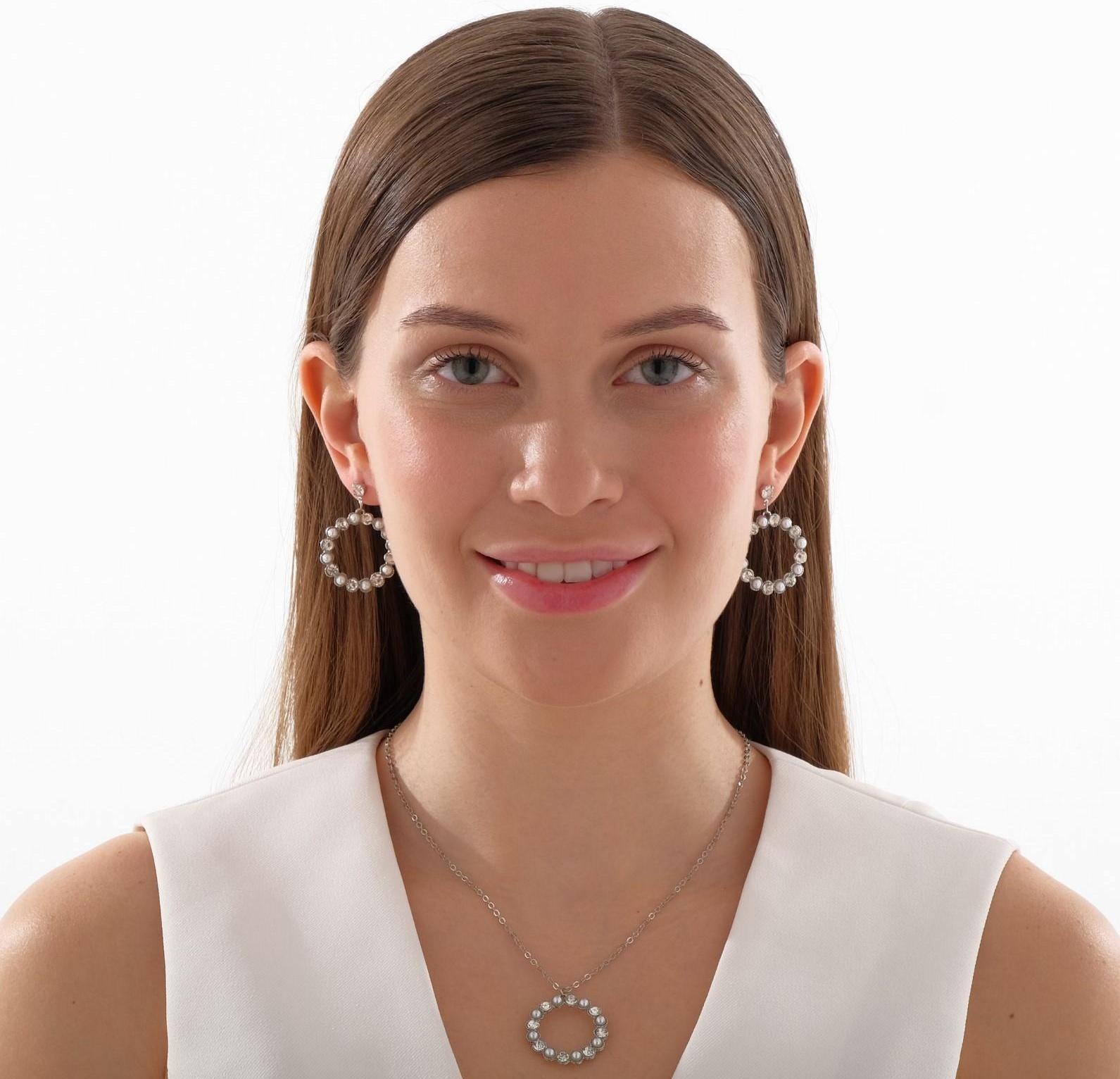 Гарнитур 2 предмета: серьги, кулон 