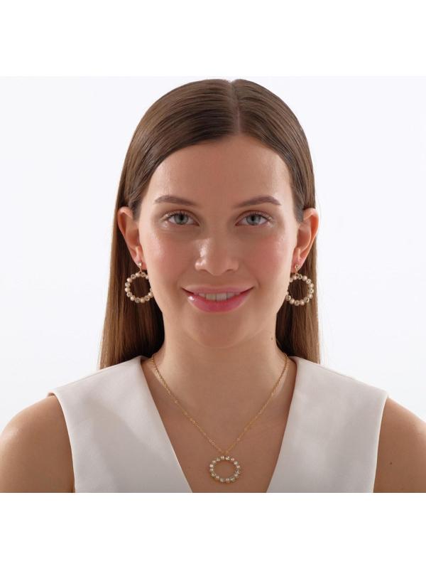 Гарнитур 2 предмета: серьги, кулон 