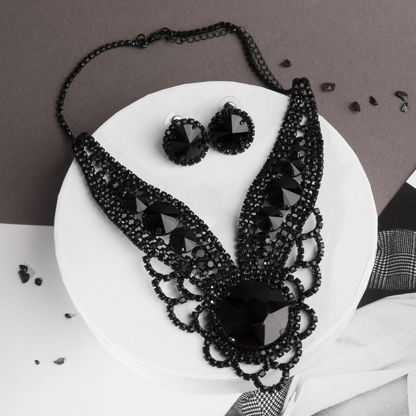 Набор 2 предмета: серьги, колье 