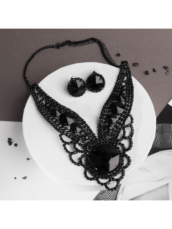 Набор 2 предмета: серьги, колье 