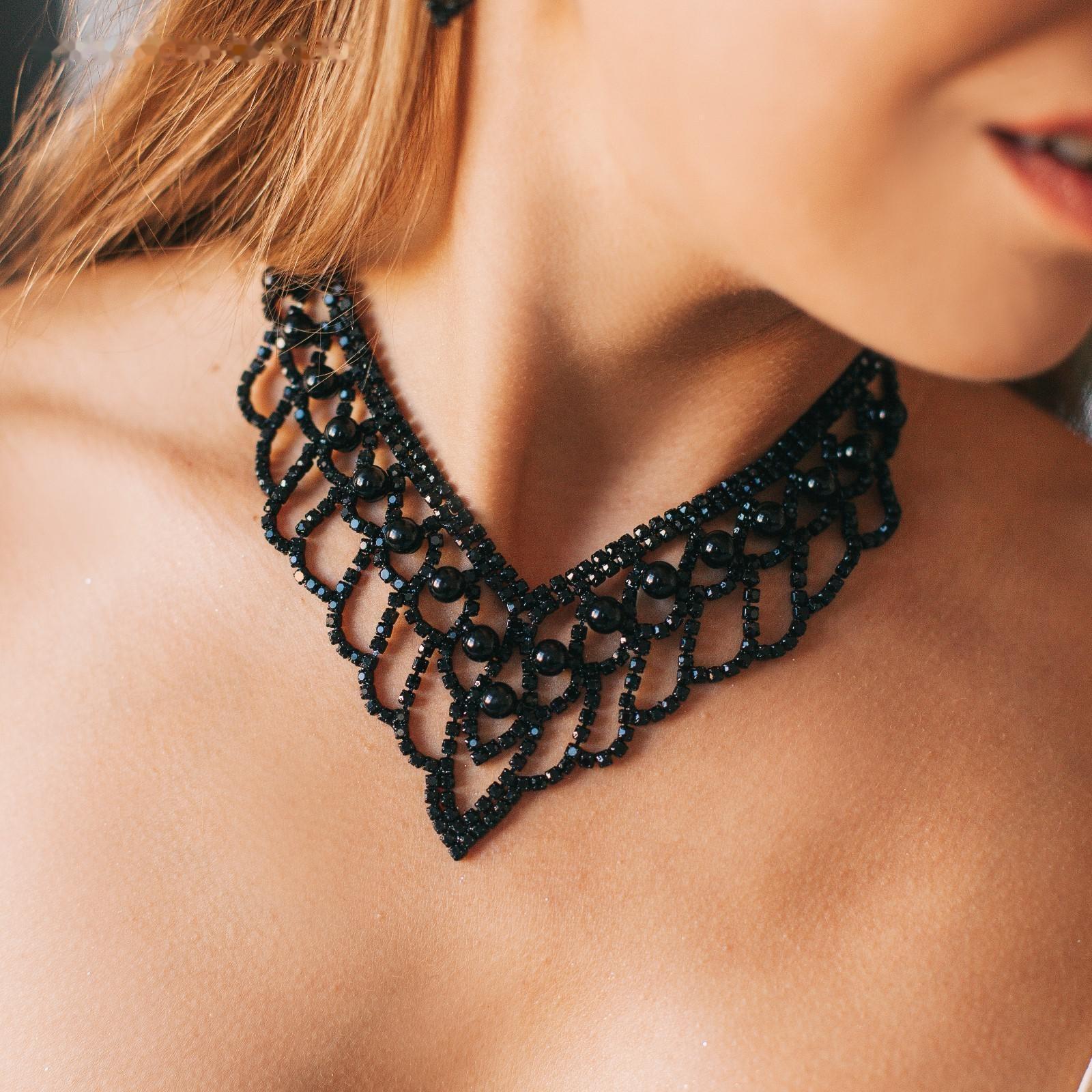 Набор 2 предмета: серьги, колье 