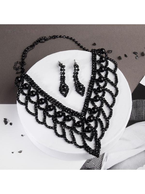 Набор 2 предмета: серьги, колье 