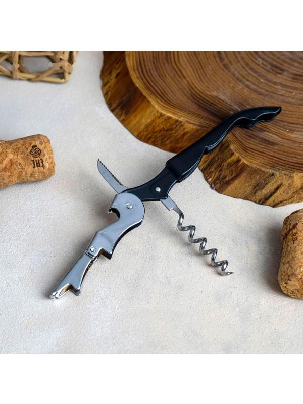 Подарочный набор штопор, аэратор, каплеуловитель, термометр «Merlot»