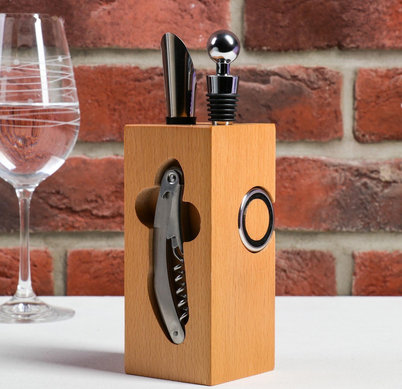 Набор для вина дерево 