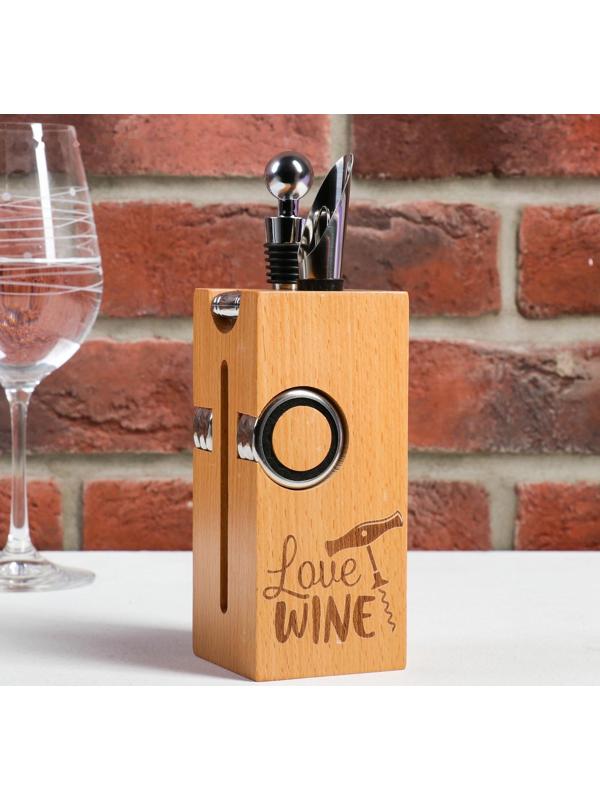 Набор для вина дерево 