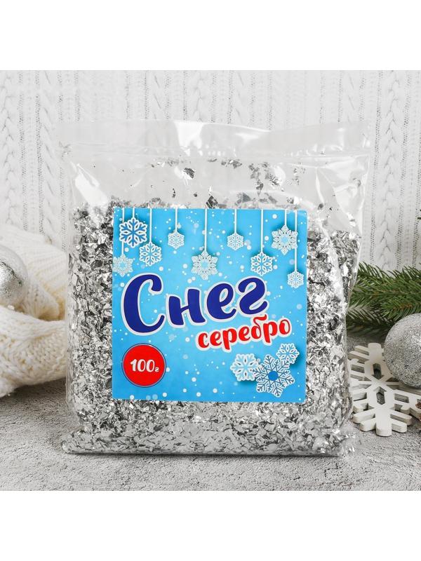 Крошка фольгированная, 100 г, цвет серебряный