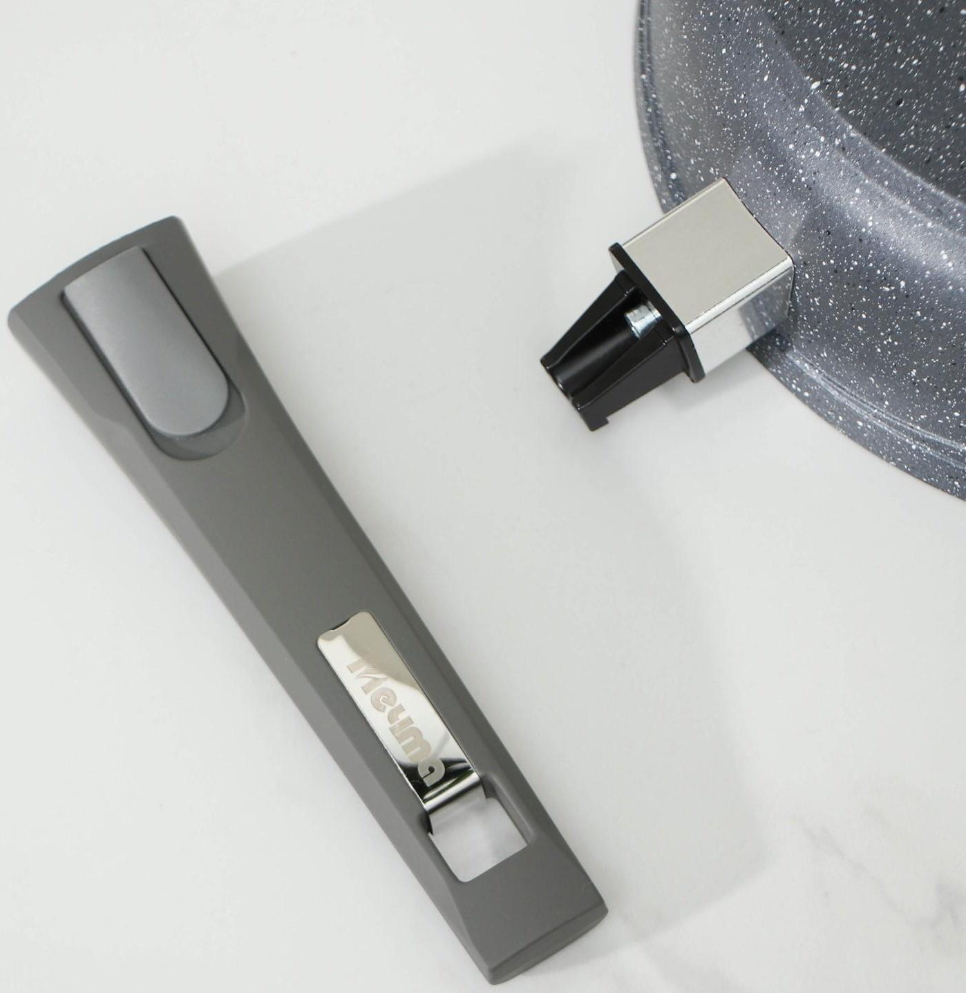 Набор посуды №1 «Гранит», 3 предмета: сковорода d=26 см, ковш 1,7 л, кастрюля 5 л, крышки, антипригарное покрытие